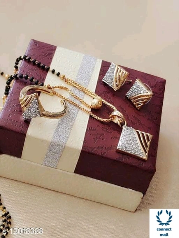 ALLURE FUSION Premium Quality Gold Covering Fancy Mangalsutra Set - Adjustable, Alloy, Mangalsutra, MultiPack Of 1